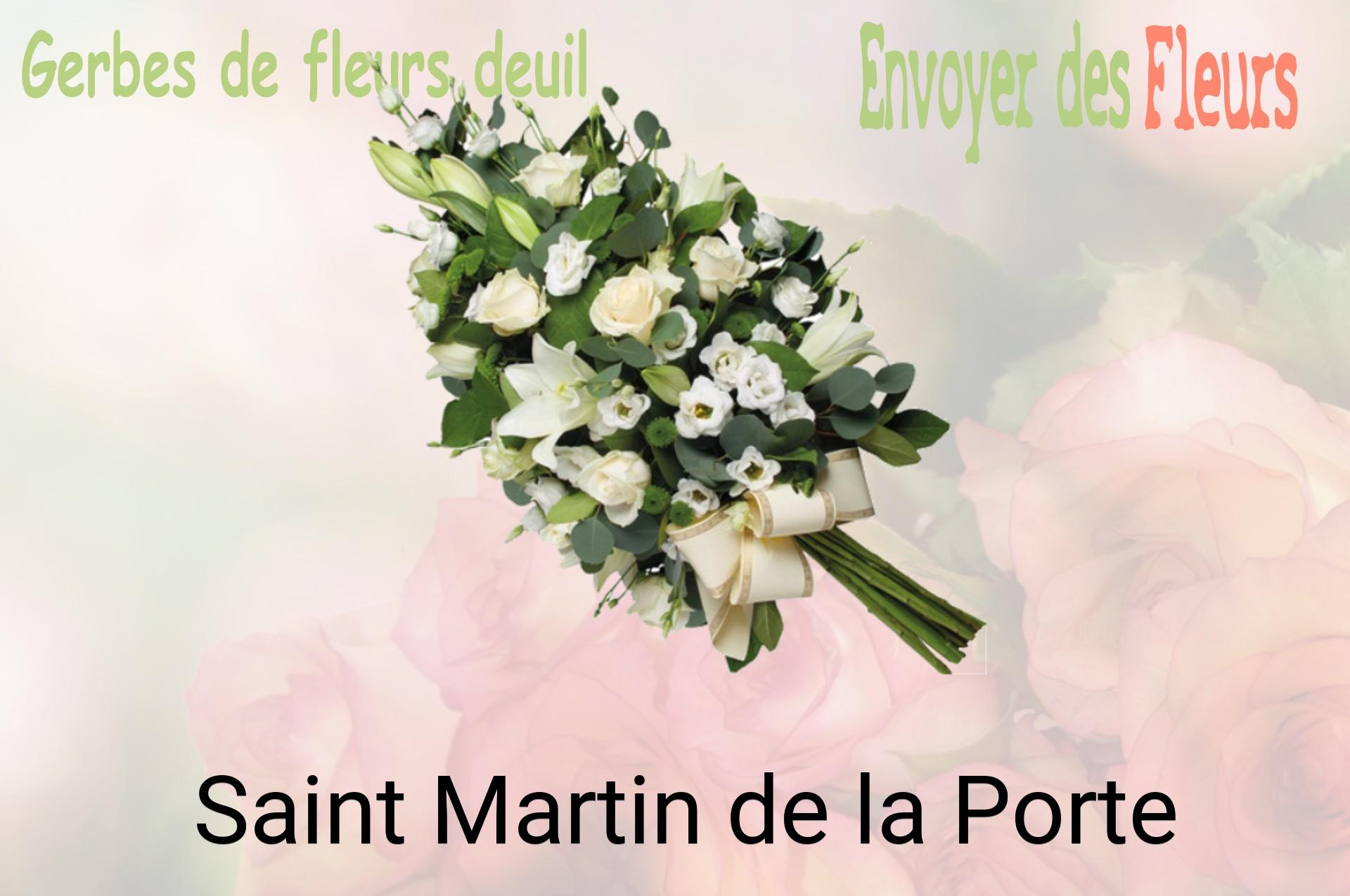 Gerbe de fleurs de deuil livrée à Saint-Martin-de-la-Porte